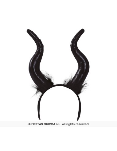 DIADEMA CUERNOS NEGROS MALVADA