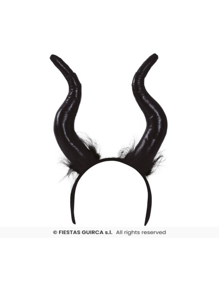 DIADEMA CUERNOS NEGROS MALVADA