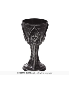 CALIZ CON CALAVERA 19 CMS.