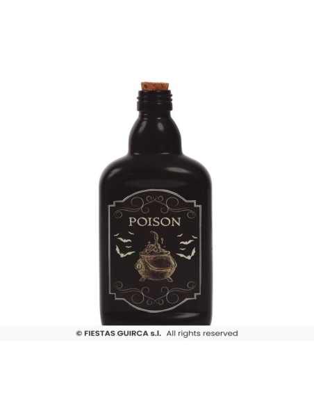 BOTELLAS VENENO VIDRIO SURTIDAS 19 CMS.
