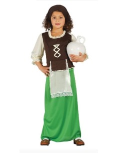 DISFRAZ POSADERA PASTORA VERDE 5-6 AÑOS