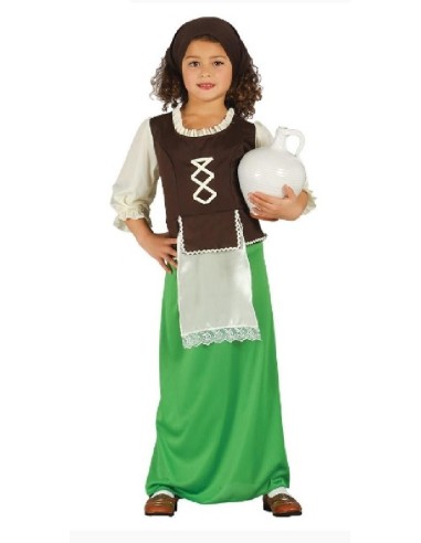 DISFRAZ POSADERA PASTORA VERDE 5-6 AÑOS