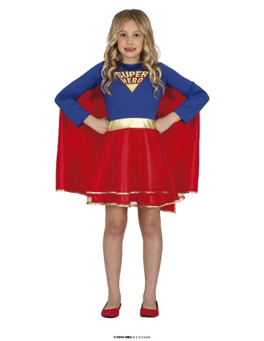 DISFRAZ SUPER HEROINA LUJO 5-6 AÑOS