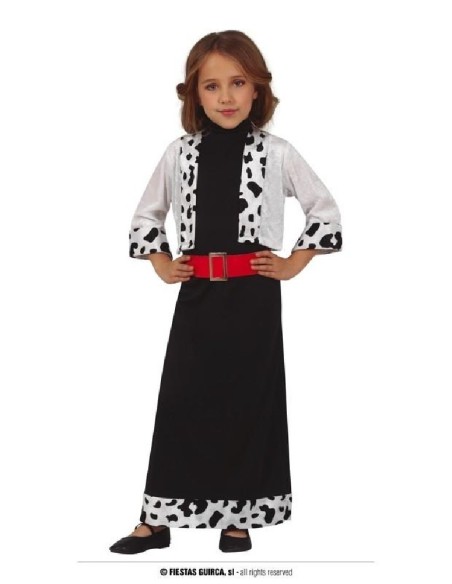 DISFRAZ CRUELA VILLANA 7-9 AÑOS