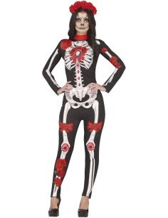 DISFRAZ CATRINA FLORES T.S 36-38 2