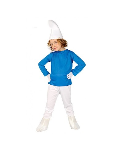 DISFRAZ PITUFO ENANITO AZUL INFANTIL 7-9