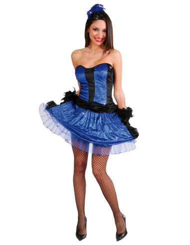 DISFRAZ CAN CAN AZUL ADULTO