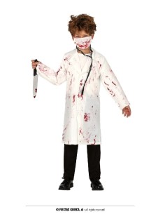 DISFRAZ CRAZY DENTIST DOCTOR SANGRIENTO 