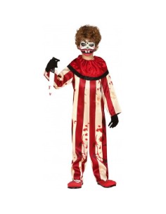 DISFRAZ PAYASO SANGRIENTO RAYAS 7-9 AÑOS