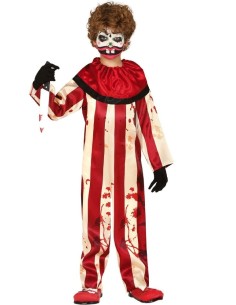 DISFRAZ PAYASO SANGRIENTO RAYAS 10-12 AÑ
