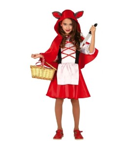 DISFRAZ CAPERUCITA CAPUCHA LOBO 5-6 AÑOS