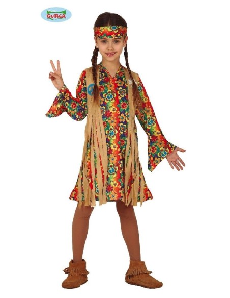 DISFRAZ DE HIPPIE NIÑA 5-6 AÑOS