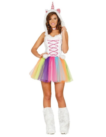 DISFRAZ UNICORNIO COLORES ADULTA T.S 36-