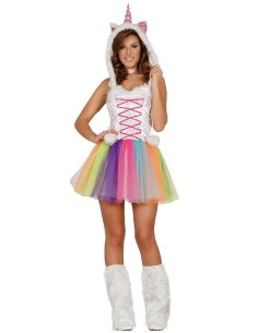 DISFRAZ UNICORNIO COLORES ADULTA T.M 38-