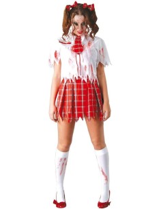 DISFRAZ ZOMBIE ESTUDIANTE COLEGIALA T.S 2
