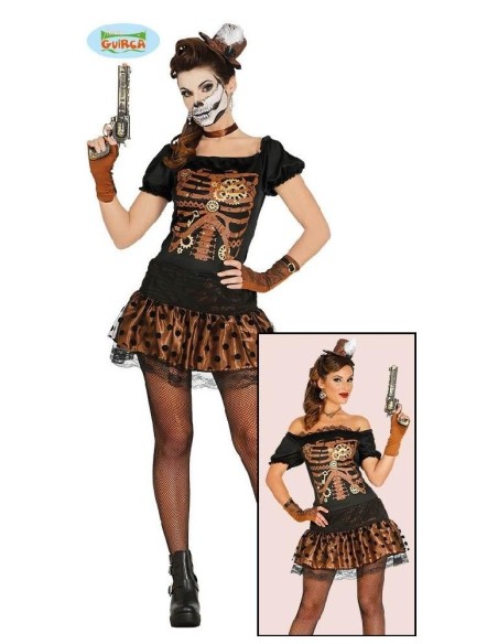 DISFRAZ CATRINA ESQUELETO RETRO TALLA S