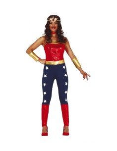 DISFRAZ SUPERHEROINA CAPITANA MARVEL T.M