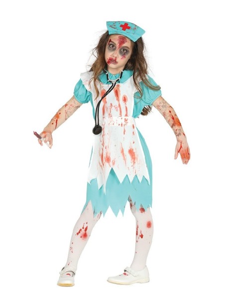 DISFRAZ ZOMBIE ENFERMERA NURSE INFANTIL 