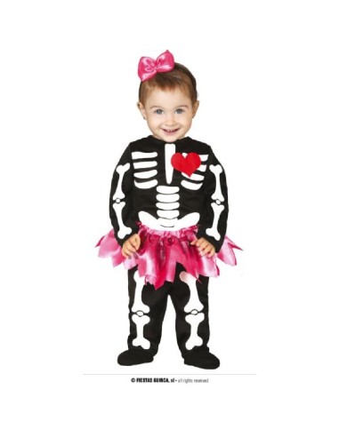 DISFRAZ BABY SKELETON NIÑA CORAZON 12-18