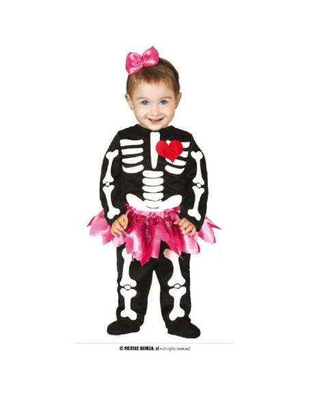 DISFRAZ BABY SKELETON NIÑA CORAZON 12-18