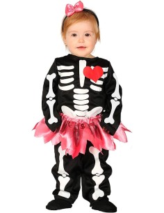DISFRAZ BABY SKELETON NIÑA CORAZON 12-18 2