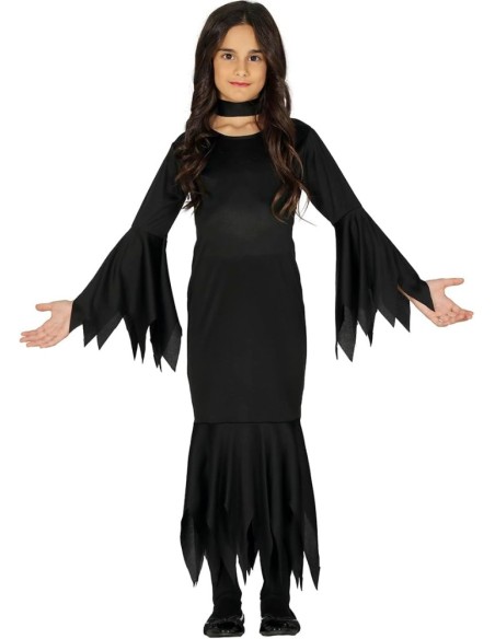 DISFRAZ LADY MORTICIA 7-9 AÑOS