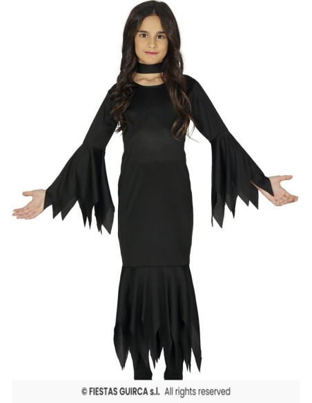 DISFRAZ MORTICIA LADY MONSTER 10-12 Años