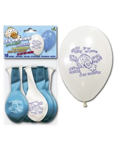 BOLSA 10 GLOBOS ES UN NIÑO