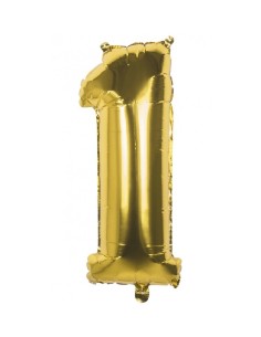 GLOBO GIGANTE NUMERO Nº 1 COLOR ORO (60C