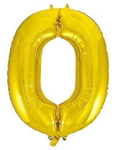 GLOBO GIGANTE NUMERO Nº 0 COLOR ORO (1M)