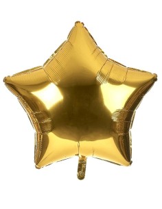 GLOBO GIGANTE ESTRELLA COLOR ORO (45CM)