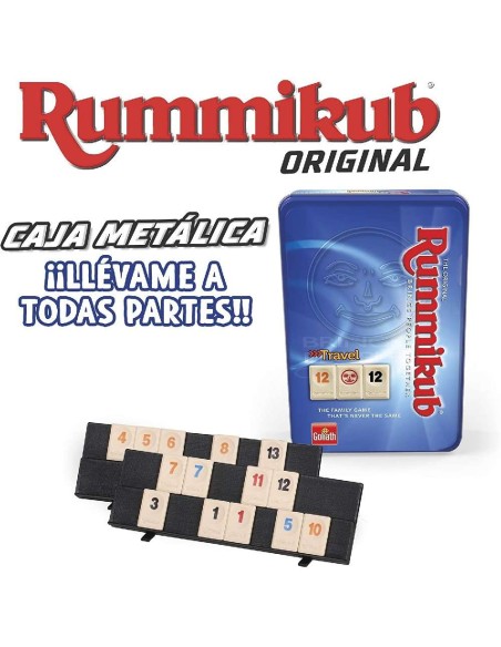JUEGO RUMMIKUB DE VIAJE EN CAJA METALICA