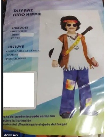 DISFRAZ HIPPIE NIÑO 10-12 AÑOS