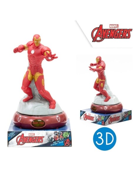LAMPARA DE NOCHE FIGURA 3D IRONMAN 25CM