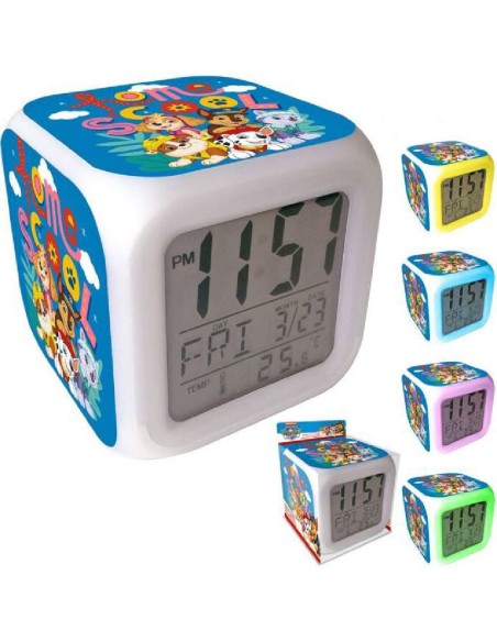 RELOJ DIGITAL CON ALARMA PAW PATROL
