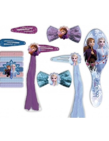 SET 14 ACCESORIOS P/PELO CON CEPILLO FRO