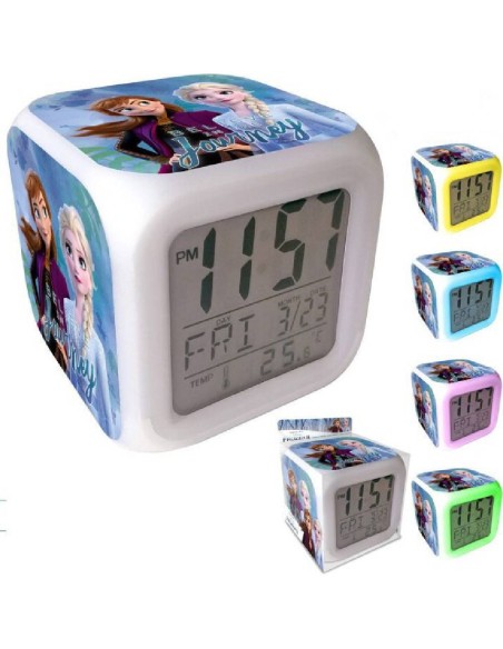 RELOJ DIGITAL CON ALARMA FROZEN 2C