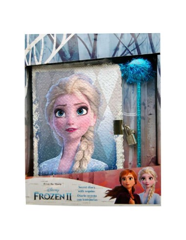 FROZEN 2 - DIARIO LENTEJUELAS + BOLIGRAF
