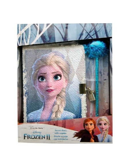 FROZEN 2 - DIARIO LENTEJUELAS + BOLIGRAF