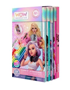 SET PAPELERIA DE 48 LAPICES/LIBRETA WOW  2