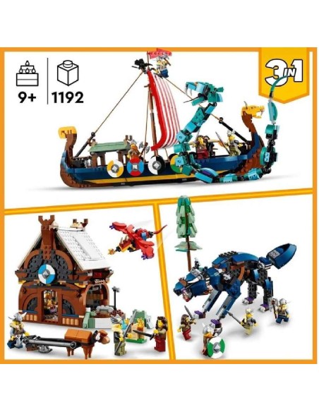LEGO BARCO VIKINGO Y SERPIENTE MIDGARD -
