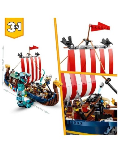 LEGO BARCO VIKINGO Y SERPIENTE MIDGARD -