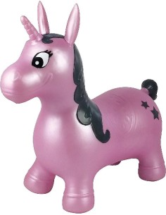 UNICORNIO SALTARIN HINCHABLE COLOR ROSA