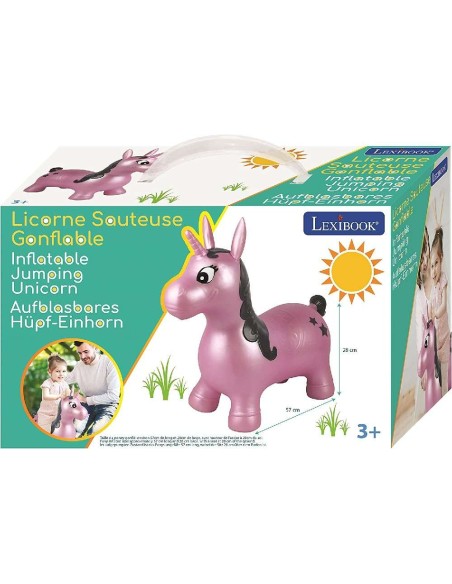 UNICORNIO SALTARIN HINCHABLE COLOR ROSA