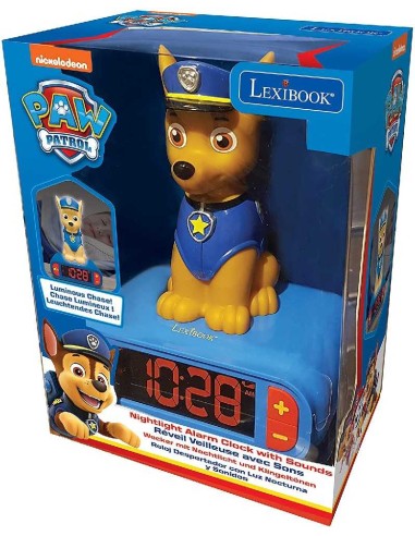 PAW PATROL DESPERTADOR DIGITAL CON LUZ