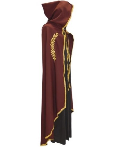 CAPA MEDIEVAL MARIANA GRANATE BORDADO OR