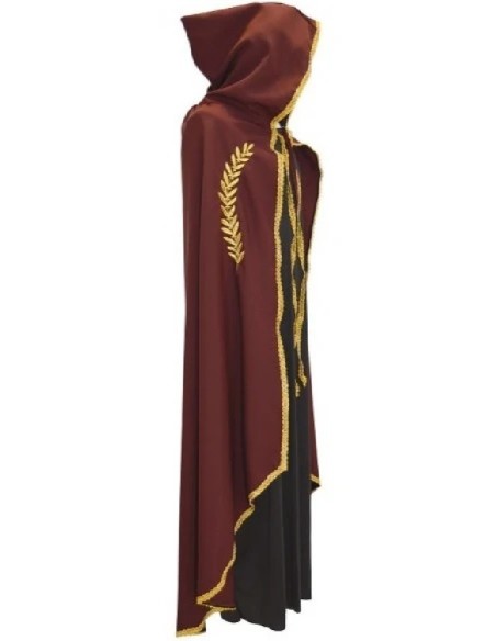 CAPA MEDIEVAL MARIANA GRANATE BORDADO OR