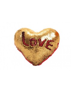 PELUCHE COJIN CORAZON LENTEJUELAS 30 CM 