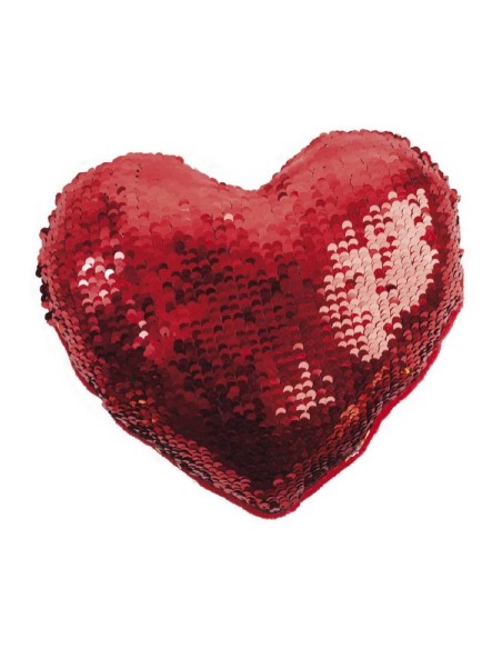 PELUCHE COJIN CORAZON LENTEJUELAS 30 CM 