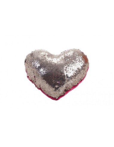 PELUCHE COJIN CORAZON LENTEJUELAS 30 CM 